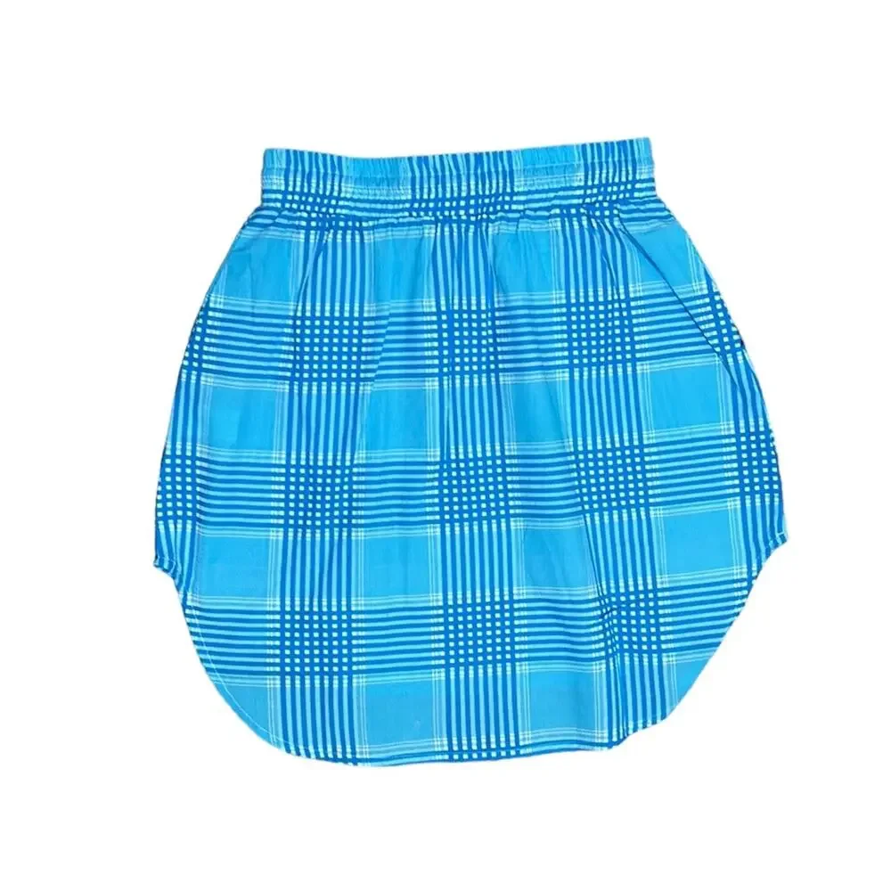 NWT Never a wallflower Blue Plaid track skirt mini skirt women’s size xs